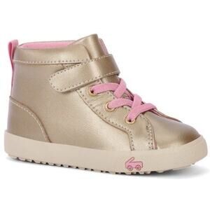 See Kai Run Hudson High Top Sneaker Gold Girls Sz 8